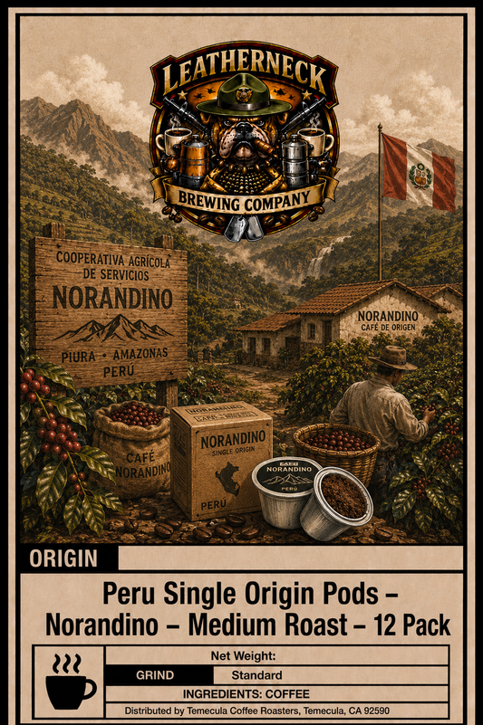 Peru Single Origin Pods – Norandino – Medium Roast - 12 Pack